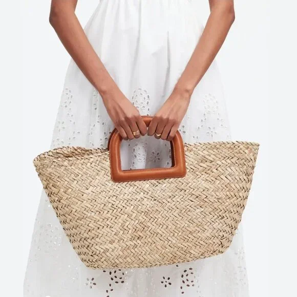 Madewell Straw Tote "LIKE NEW" - Picture 1 of 16